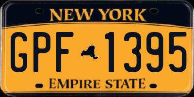 NY license plate GPF1395