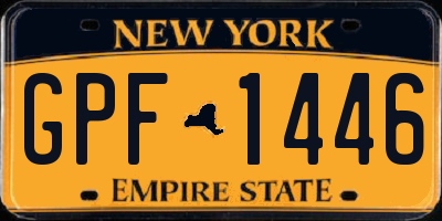 NY license plate GPF1446