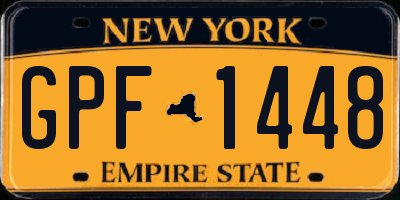 NY license plate GPF1448