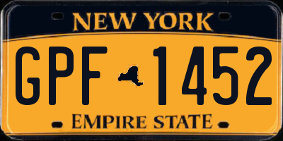 NY license plate GPF1452