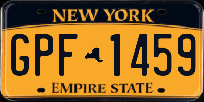 NY license plate GPF1459