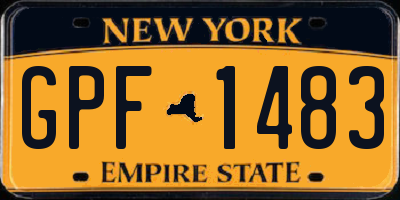 NY license plate GPF1483