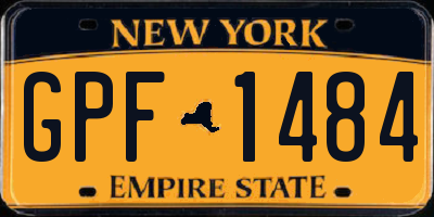 NY license plate GPF1484