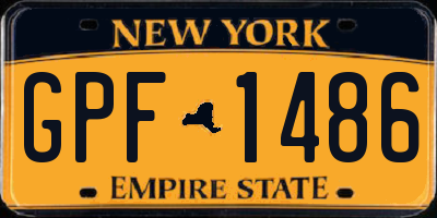 NY license plate GPF1486