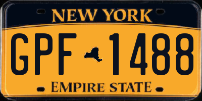 NY license plate GPF1488