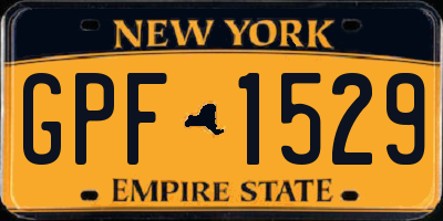 NY license plate GPF1529