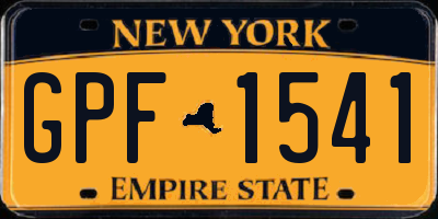 NY license plate GPF1541