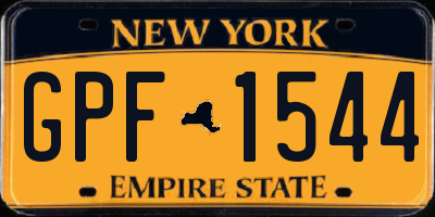 NY license plate GPF1544