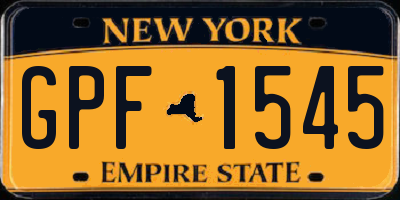 NY license plate GPF1545
