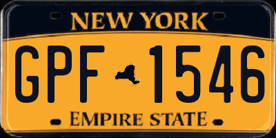 NY license plate GPF1546