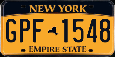 NY license plate GPF1548