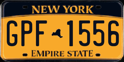 NY license plate GPF1556