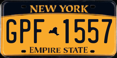 NY license plate GPF1557