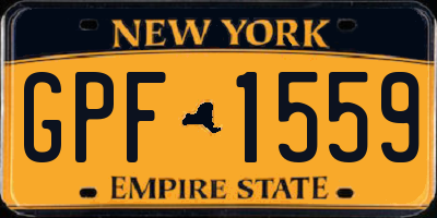 NY license plate GPF1559