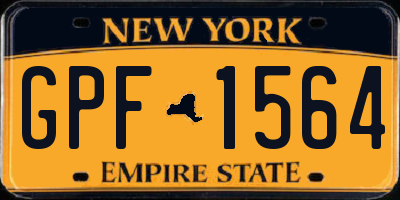 NY license plate GPF1564