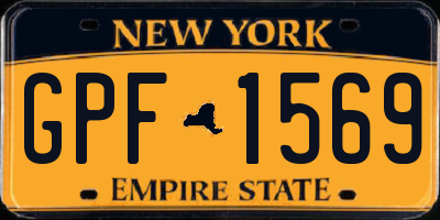 NY license plate GPF1569