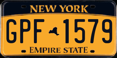 NY license plate GPF1579