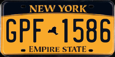NY license plate GPF1586