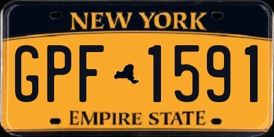 NY license plate GPF1591