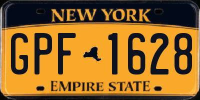 NY license plate GPF1628