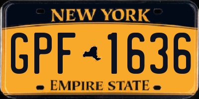 NY license plate GPF1636