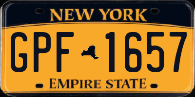 NY license plate GPF1657