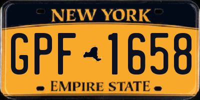 NY license plate GPF1658