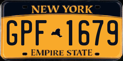 NY license plate GPF1679