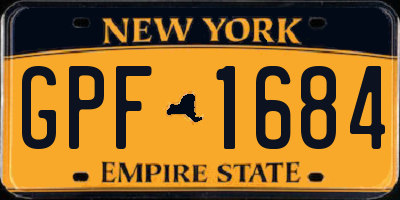NY license plate GPF1684