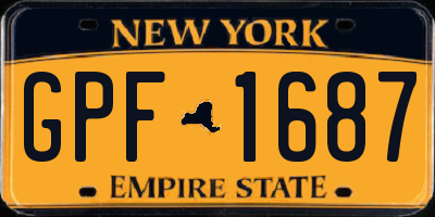 NY license plate GPF1687