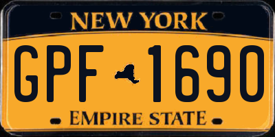 NY license plate GPF1690