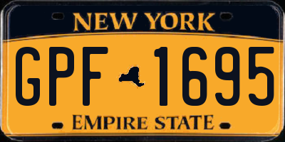 NY license plate GPF1695