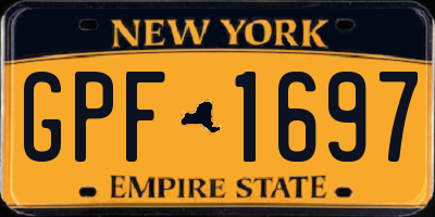 NY license plate GPF1697