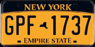 NY license plate GPF1737