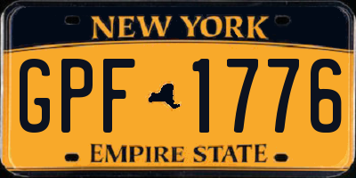 NY license plate GPF1776