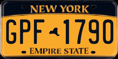 NY license plate GPF1790