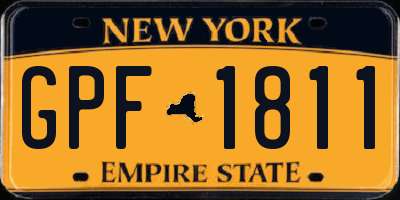 NY license plate GPF1811