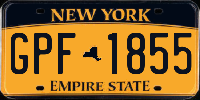 NY license plate GPF1855