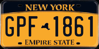 NY license plate GPF1861