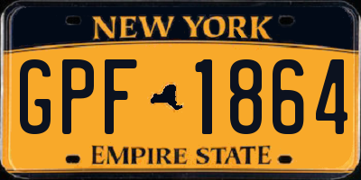 NY license plate GPF1864