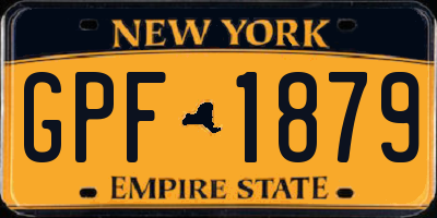 NY license plate GPF1879