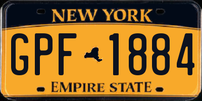 NY license plate GPF1884
