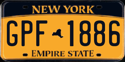 NY license plate GPF1886