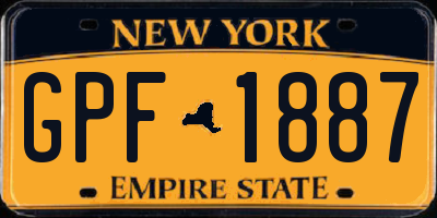 NY license plate GPF1887