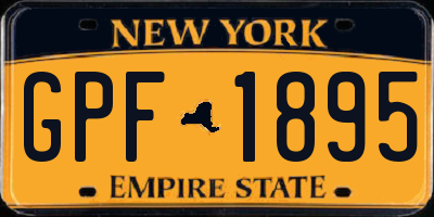 NY license plate GPF1895