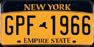 NY license plate GPF1966