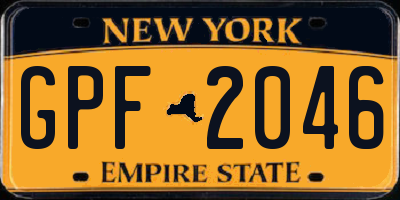 NY license plate GPF2046