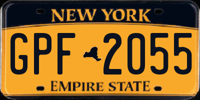 NY license plate GPF2055