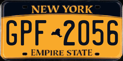 NY license plate GPF2056