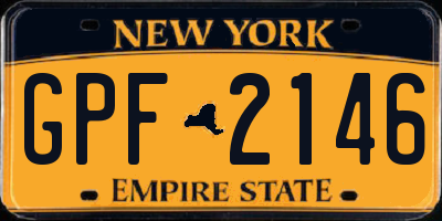 NY license plate GPF2146